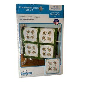 Janlynn Poppy Garden Printed Quilt Blocks Cross Stitch Set of 6 – Crafty Fun!
